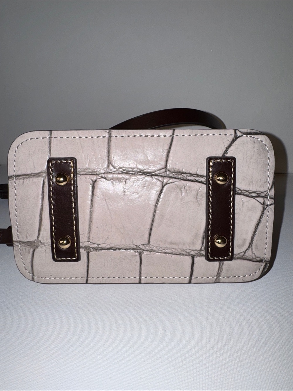 Dooney & Bourke Denison Domed Crossbody Bag Croc Embossed Leather - Picture 10 of 16